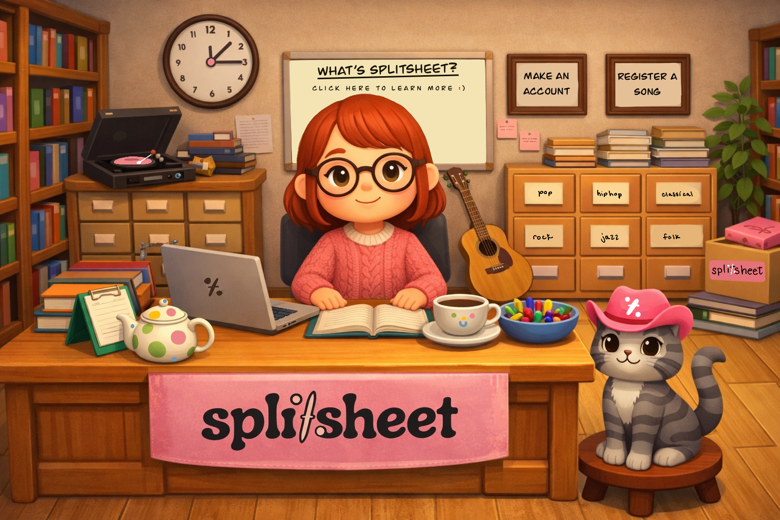 Splitsheet cozy office